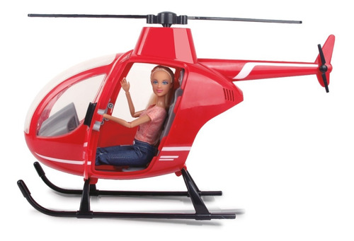 Imagen 6 de 10 de Muñeca Paloma Y Su Helicoptero 45cm Luz Y Sonido Duende Azul