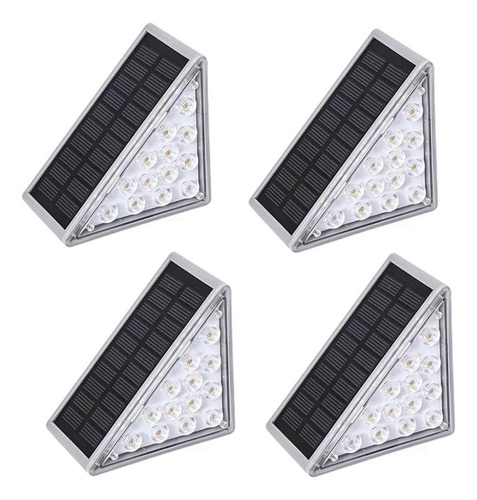 Pack De 4 Luces Solares Triangular Para Exterior Con Panel