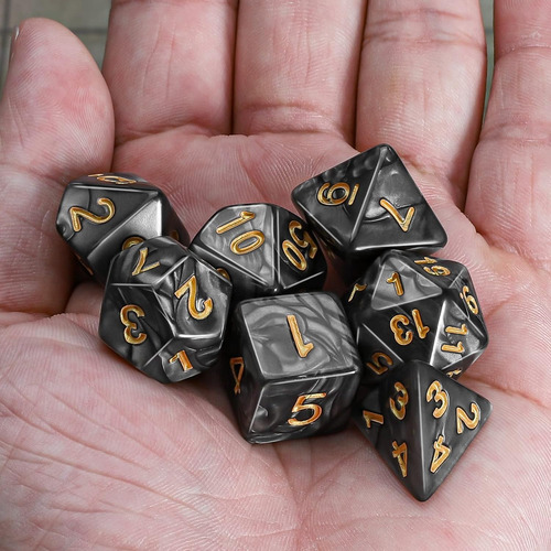 Juego De Dados Ciaraq Para Calabozos Y Dragones (dnd) Ab 8a