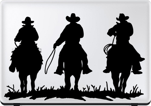 Kit 3x Adesivo Vaquejada Cowboy 3 Cavaleiros 25cm A672