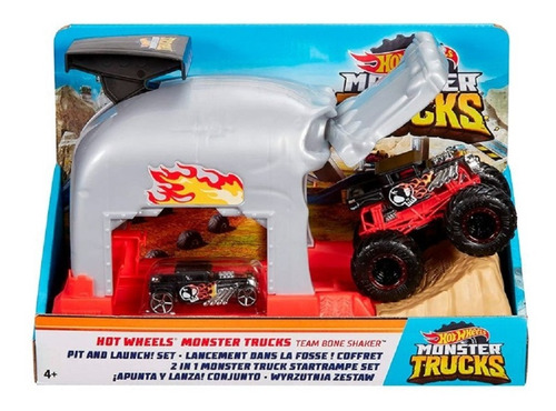 Hot Wheels Lanzador Monster Trucks Team Bone Shaker