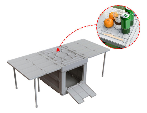 Organizador De Troncal De Automóvil Plegable, Mesa De Gris