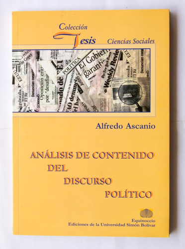 Análisis Del Discurso Político. Alfredo Ascanio (Usado)