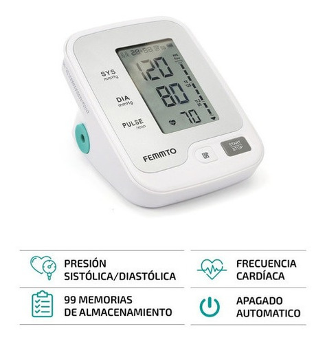 Imagen 3 de 10 de Tensiómetro digital de brazo automático Femmto YK-BPA2