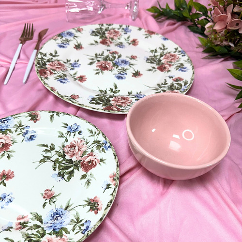 Aparelho De Jantar 12 Peças Com Bowl Romantica 2 Alleanza
