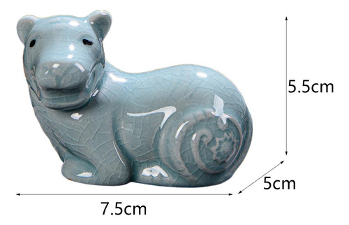 Cerámica Té Mascota Linda Artesanía Escultura Tigre