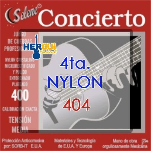 Cuerda 4ta Nylon Cristalino Entorchado Plateado Selene 404