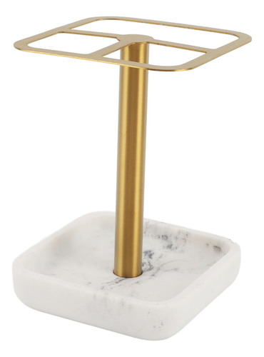 Soporte Dorado Para Cepillos De Dientes De Acero Inoxidable