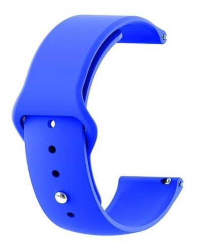 Pulseira 18mm, 20mm, 22mm Silicone Sport Com Engate Rápido Cor Azul Largura 18 mm