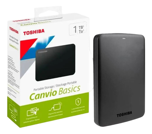 Disco Duro Portatil Toshiba 1tb Canvio Basics