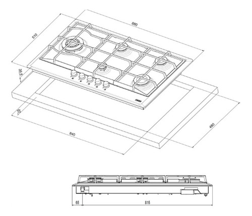 Cooktop Franke A Gás Multicooking 5b 90cm Inox Tripla Chama