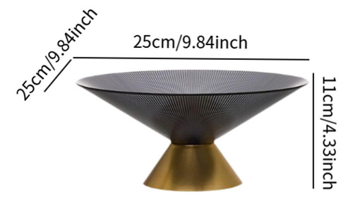 Pedestal Decorativo Tazón De Fruta Soporte De Frutas M Gris