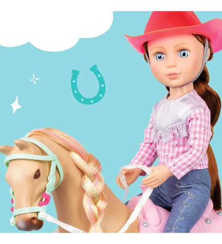 Muñeca Glitter Girls Jaime Y Su Caballo Jumper Mide 35 Cm 2m