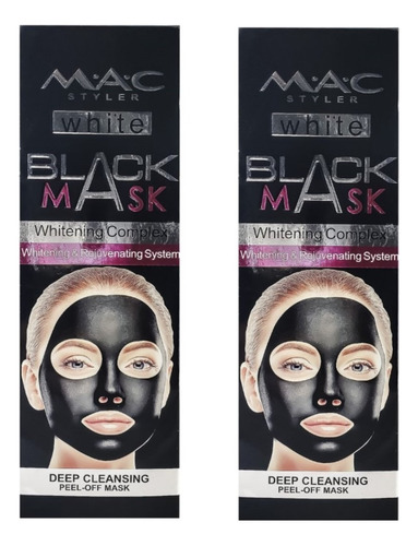 X2 Mascarilla Facial Negra Mac Pilaten Poros Puntos Negros