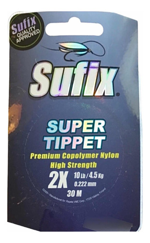 Tippet De Pesca Con Mosca Sufix 2x - 0,22mm. X 30m. / 10lbs.