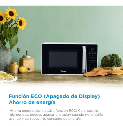 Horno Microondas Ahorro Energia Midea 1.1 Pies 1500 Watts