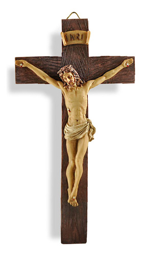 Crucifijo De Jess - Cruz Catlica De Pared  Madera Grande Pin