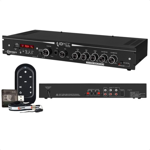 Amplificador De Som Receiver Multicanal 250wrms Com Controle