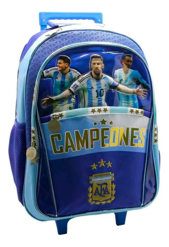 Mochila Carro Grande Argentina 18 Pulgadas Messi Licenc Afa