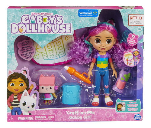 Muñeca Gabby's Dollhouse Gabby Manualidades con Accesorios, Pizarra y Pincel