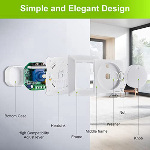 Interruptor Led Dimmer, Dimmer Embutido Para Led Regulável E