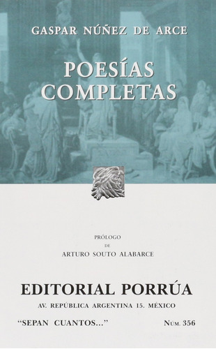 Libros Poesias Completas (sc356) Gaspar Núñez De Arce Porrua