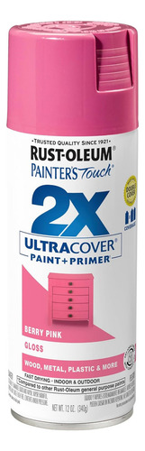 Pintura En Aerosol Ultra Cobertura Rust-oleum 340g Color Rosa Baya Brillante