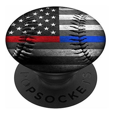 Popsockets Bandera Thin Red Blu Line Para Teléfonos