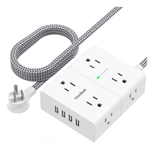 Power Strip Surge Protector With Usb, 8 Wide Outlets 4 Usb P