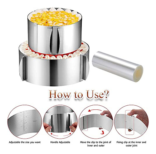 Anillo Para Pasteles Y Molde Para Mousse Con Juego De Collar