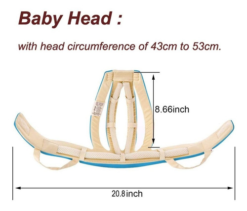 Imagen 4 de 6 de Casco Protector Para Bebé - Protección Contra Los Golpes