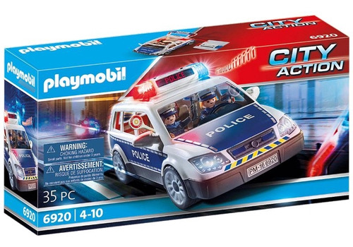 Playmobil City Action Coche De Policía Con Luces Y Sonido