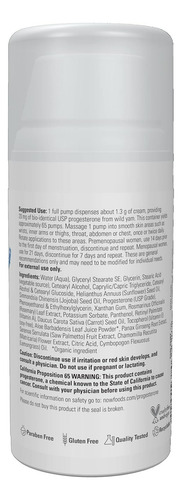 Crema Natural Menopausia | Now 85g | Progesterone | Wild Yam Sin Esencia