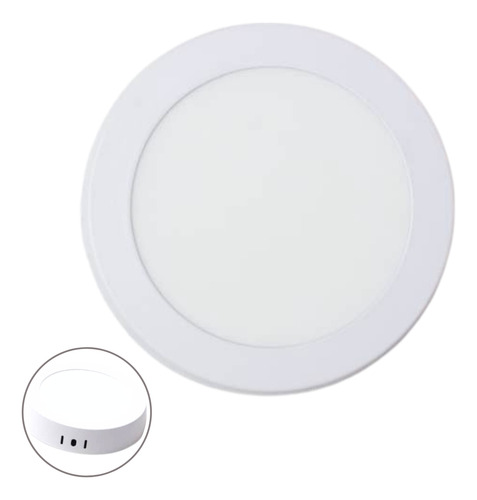 Iluminarte Panel Redondo Superficial Led Luz Blanca 6500k 6w