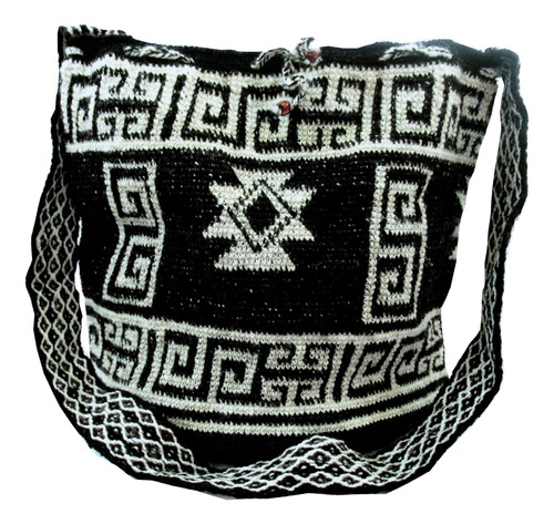 Mochila Tejida/artesanal/crochet/lana De Oveja