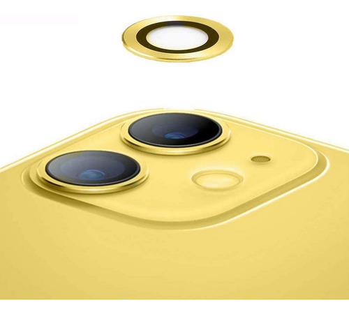 Protector Cámara Amarillo Para iPhone 11 Pro Max