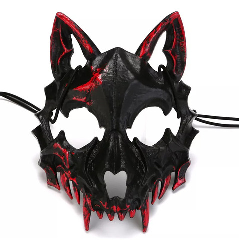 Máscara De Halloween Antifaces Máscara De Hombre Lobo Color Negro 1