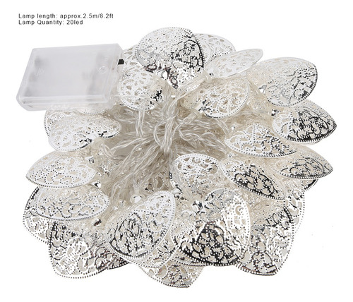 Cadena De 2,5 M Con Forma De Corazón De Amor, 20 Led, Para N