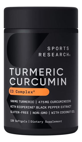  Cúrcuma Tumeric C3 Complex 500mg, X120caps + Coco Organico