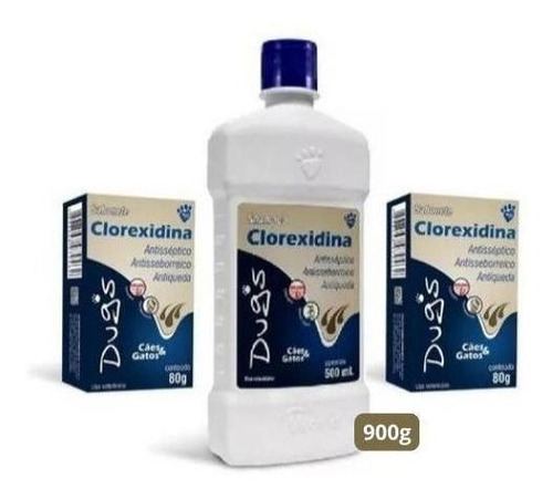 Kit 1 Shampoo + 2 Sabonete Clorexidina Anti Seborreia