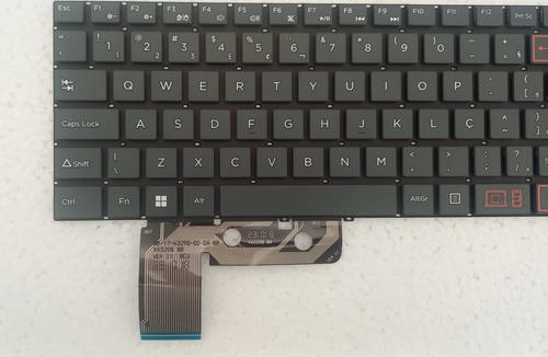 Teclado Para Positivo Vision C15 Lumina Bar Br Cinza