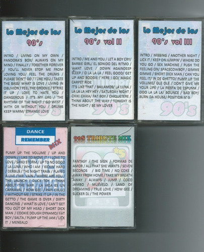 2 Cassettes O Cds Música Mezclada Dance 90s En Inglés (Usado)