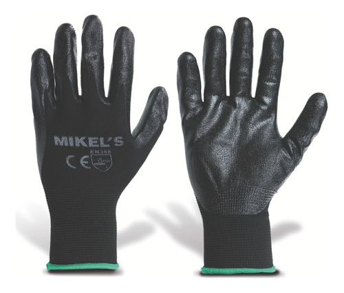 Guantes Para Trabajo De Nylon Con Espuma De Nitrilo M Mikels