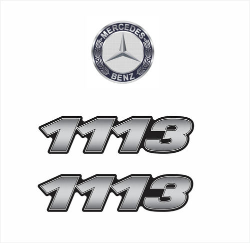 Adesivos Compatível Resinados Mercedes 1113 Emblemas R124 Cor PADRÃO