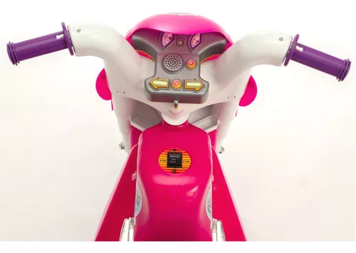 Moto Eletrica Infantil Gp Raptor Super Girl Rosa 6v