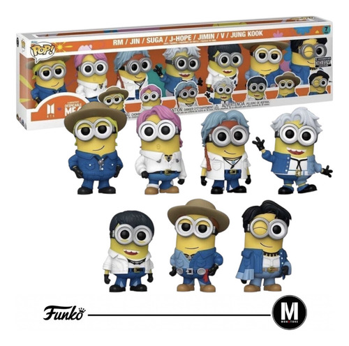 Funko Pop Bts Minom Pack Rm Jin Suga J Hope Jimin V Jun Kook