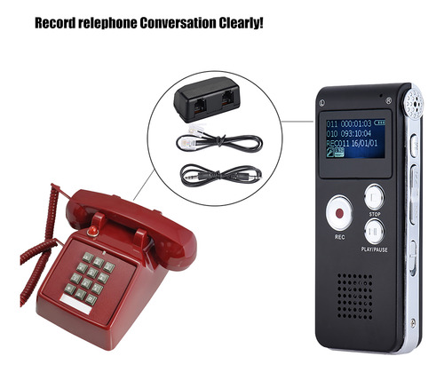 Gravador De Voz De 8gb E Reprodutor De Mp3 Com Ativação Por