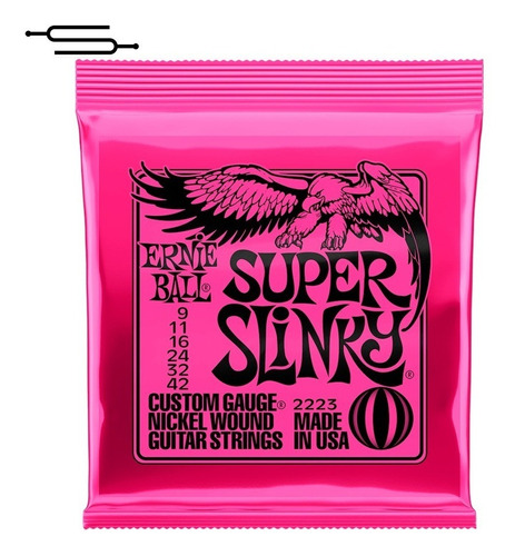 Cuerdas 09 Ernie Ball Slinky Encordado Guitarra Electica Ful