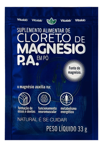 Kit 2 Cloreto De Magnésio Pa Caixa C/ 10 Sachês Vitalab Without Flavor