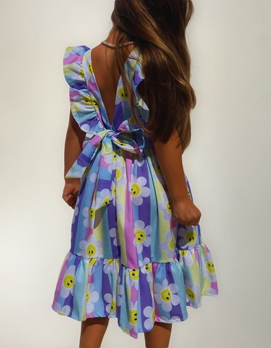 Vestido Infantil Menina Cores E Estampas Tecido Premium